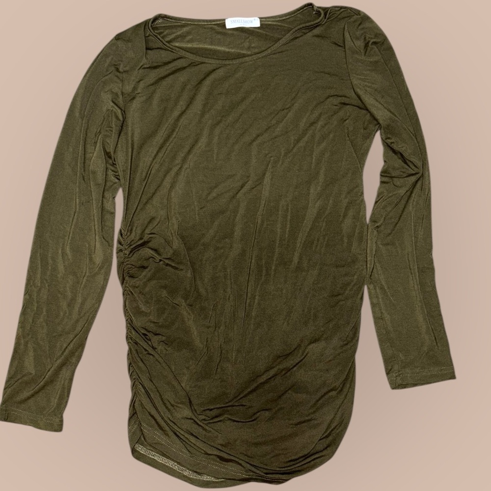 Maternity Olive Long Sleeve Top